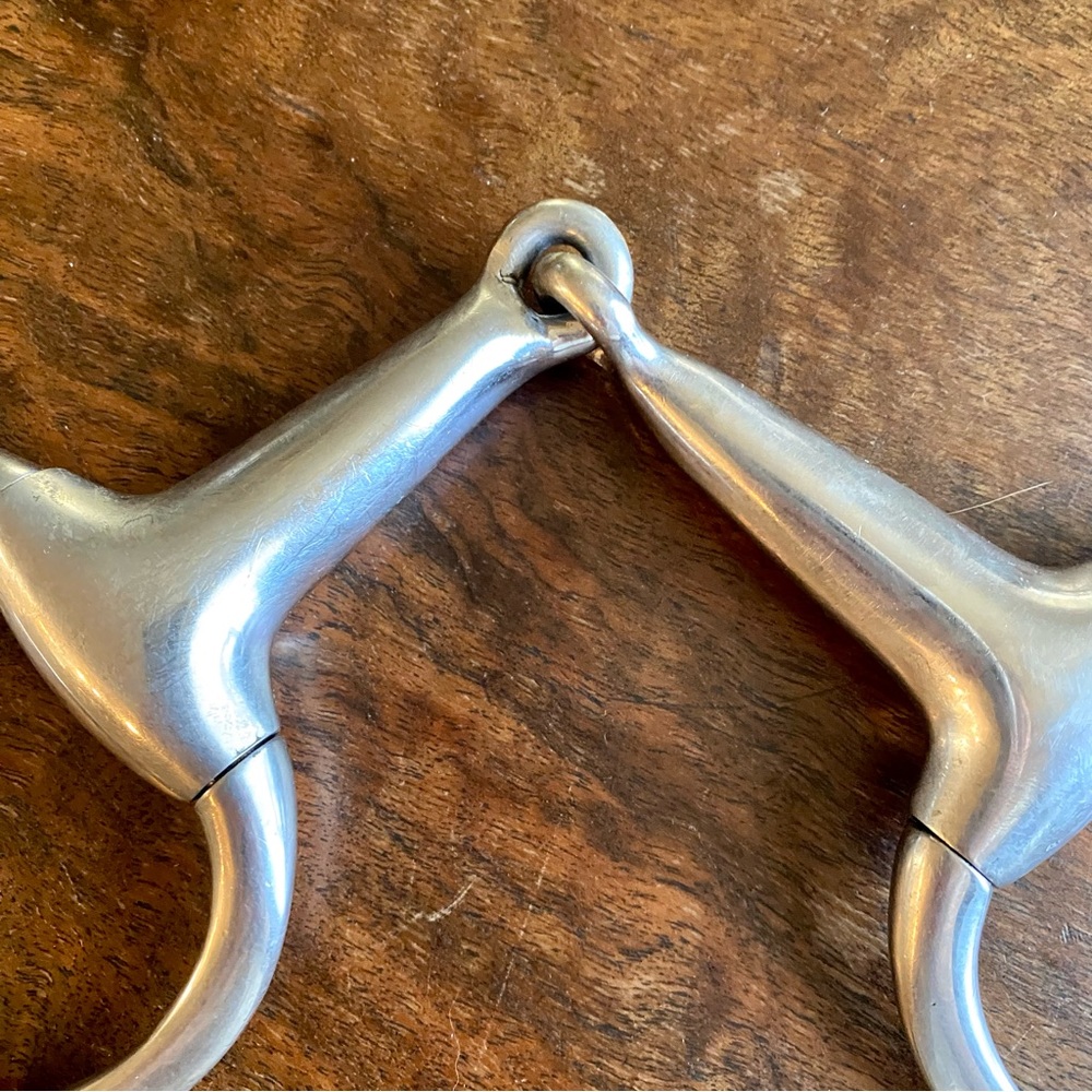 English Snaffle Bit Eggbutt Hollow Mouth Horse Riding Size 5.25” - Picture 3 of 7